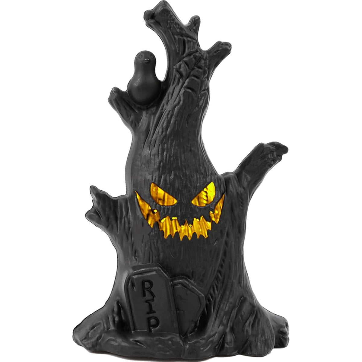Halloween Tree, Scary Halloween Decorations Night Light, Fall Tiered Tray Decor Tree Lights Indoor, Lightweight Tabletop Decor, Village Statue Haunted House