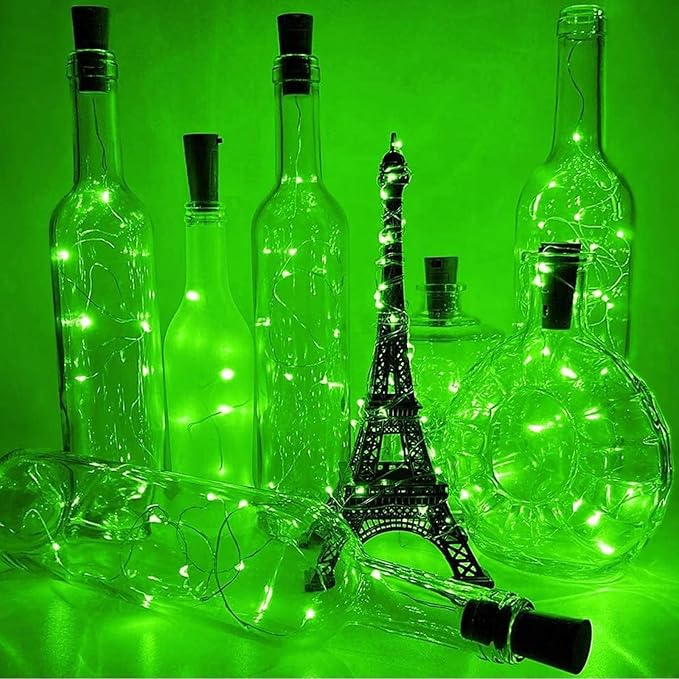 4 Pack 50 LED Fairy Lights Battery Operated with Timer, 16FT Waterproof Halloween Battery Lights Outdoor Indoor Starry Mini Led String Light for Halloween parties Bedroom Home DIY Decoration (Green)
