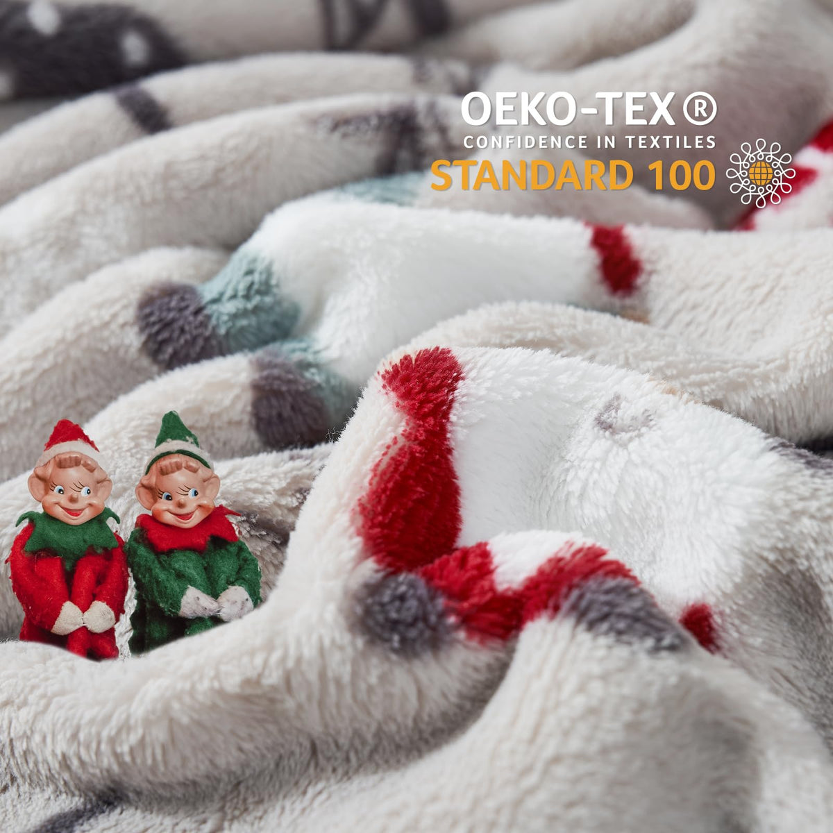 Cozy Bliss Gnome Throw Blanket Christmas Blanket Warm MilkyPlush™ Throw Blanket, Ultra Soft Cozy Blanket for Couch,Sofa and Bed(Xmas Gnome,50"x60")