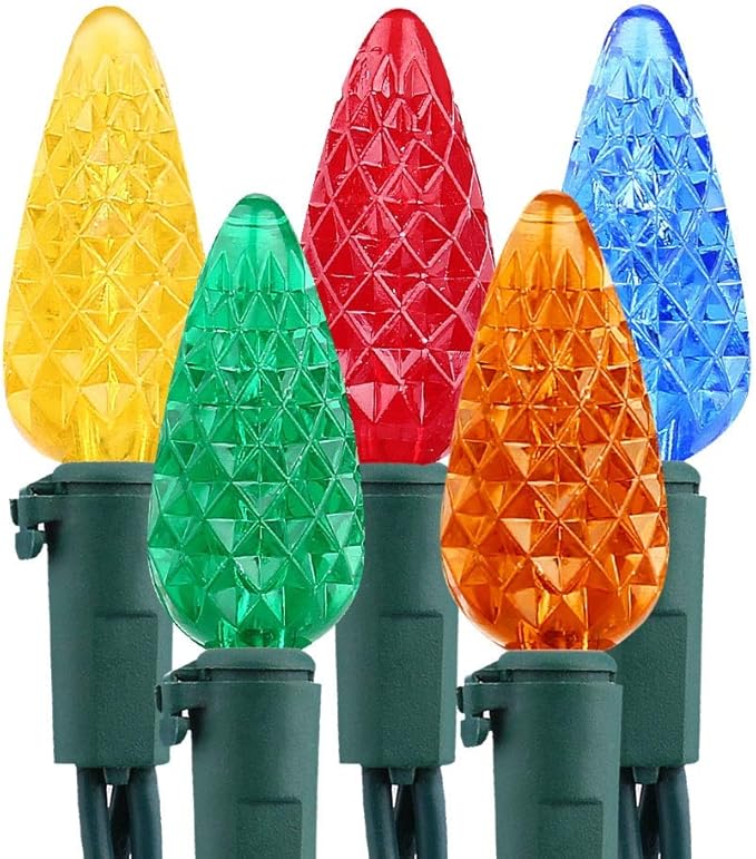 Brizled C5 Christmas Lights Multicolor, 33ft Mini 100 LED Christmas String Lights, 120V UL Certified Xmas Tree Lights Connectable Colored Xmas Light Indoor Outdoor for Tree Patio Roof Holiday Decor