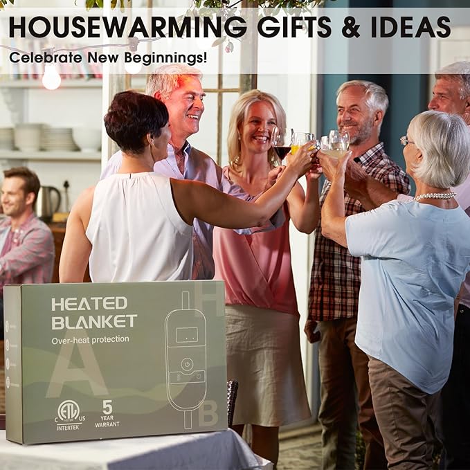 Heated Electric Blanket Queen Size, 84X90 Christmas Blanket With Dual Control&10 Heats Levels&Timer For Bed,Green Plaid Sherpa Heating Blankets Queen Warmer Gift for Grandma Women Adults, Washable