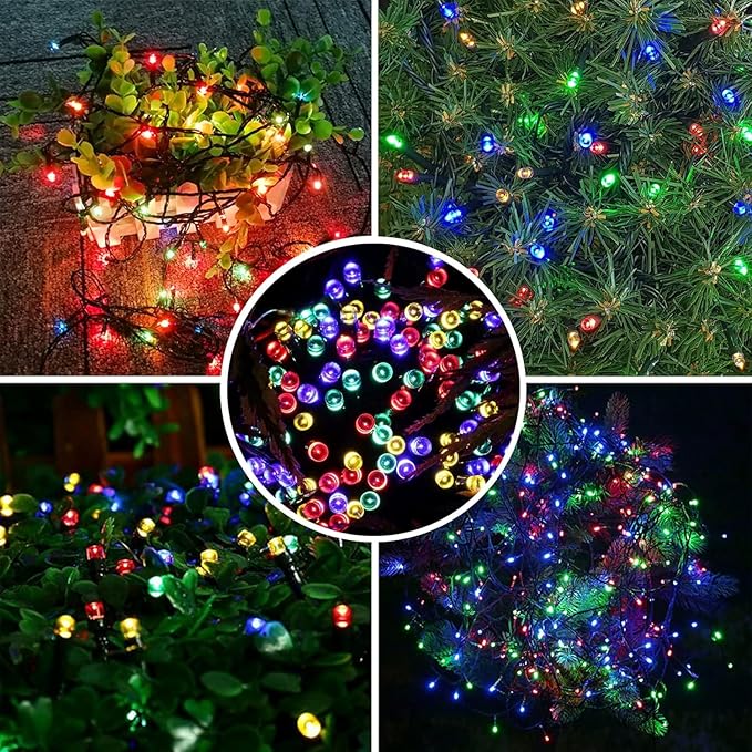 2-Pack Connectable Christmas Lights Outdoor, Total 164FT 400LED Christmas String Lights Waterproof with 8 Modes & Timer, Green Wire Twinkle Lights for Xmas Tree Decorations Outdoor Indoor, Multicolor