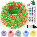 LitHome 99Ft 300 LED Color Changing Christmas String Lights, 35 Colors 9 Modes RGB Christmas Lights with Remote Timer, Dimmable Led String Light Outdoor Plug in, Xmas Tree Light for Indoor Party Decor
