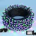 JMEXSUSS 200 LED Purple and Green Halloween Lights Plug in, 66ft Connectable Halloween String Lights,8 Modes Outdoor Waterproof Tree Light for Yard Outdoor Indoor Bedroom Garden Patio Decor