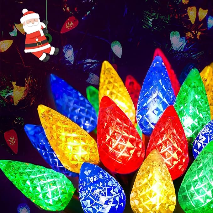 240 LED 78FT C6 Christmas String Lights, Super Long Christmas Lights Outdoor Indoor with 13 Modes & Timer, Waterproof Fairy Twinkle Light Plug in for Tree Garden Party Xmas Decorations (Multicolor)