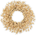 26 Inch Realistic Fall Wreaths for Front Door Outside Autumn Wreath Outdoor Indoors Fall Decorations for Home Thanksgiving Halloween Holiday Decorations Clearance for Wall Porch Door (Wheat)