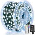 600 LED 196 FT Christmas Lights, Waterproof String Lights with Remote and Timer, Christmas Tree Lights with 8 Modes Dimmable, Fairy Lights for Holiday Decor (Cool White)