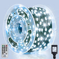 Outdoor Christmas Lights, 1200LEDs 393FT Christmas Tree String Lights, IP67 Waterproof 8 Modes Cold White Holiday Lights with Remote for House Yard Xmas Decorations