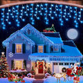 131FT Christmas Lights Outdoor 1440 LED Christmas Decorations Waterproof Plug in with 8 Modes & Timer Christmas Lights for Roof Party Garden Holiday Decor (Blue)