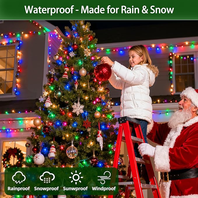 1500 LED 470FT Christmas Lights Outdoor,12 Lighting Modes Christmas String Lights with Timer, Dimmable Multicolor LED String Light Waterproof for Yard Tree Xams Wedding Party Holiday Decorations