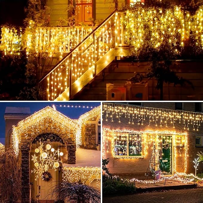 52FT Christmas Lights Outdoor Decorations 480LED Fairy String Light 12 Lighting Modes with Timer Memory Waterproof Christmas Light for Yard Roof Party Holiday Wedding Garden Decor