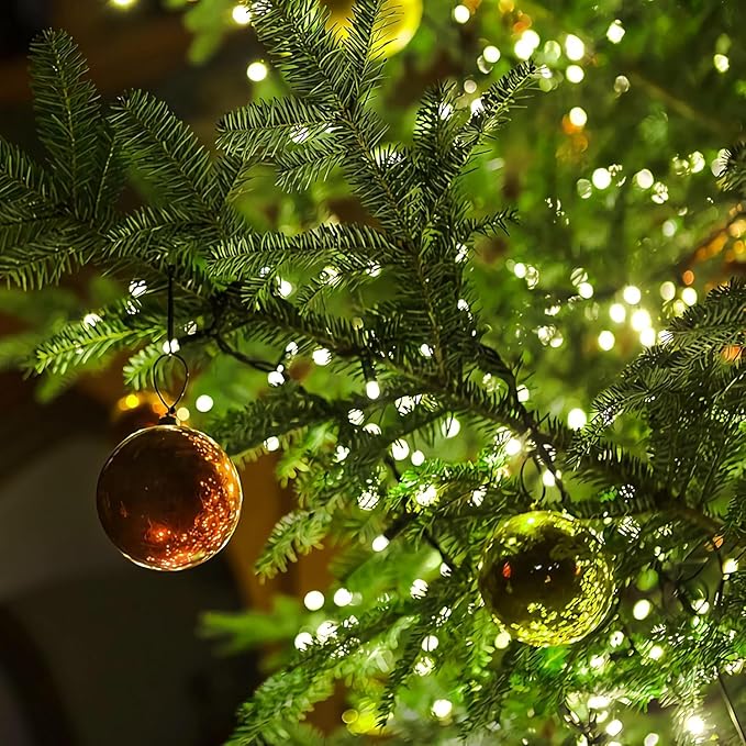 264FT 800 LED Christmas Lights with Timer, Twinkle Fairy Lights String with 8 Flashing Modes String Lights for Indoor Bedroom Outdoor Christmas Trees Garland Wreath Holiday Decorations, Cool White