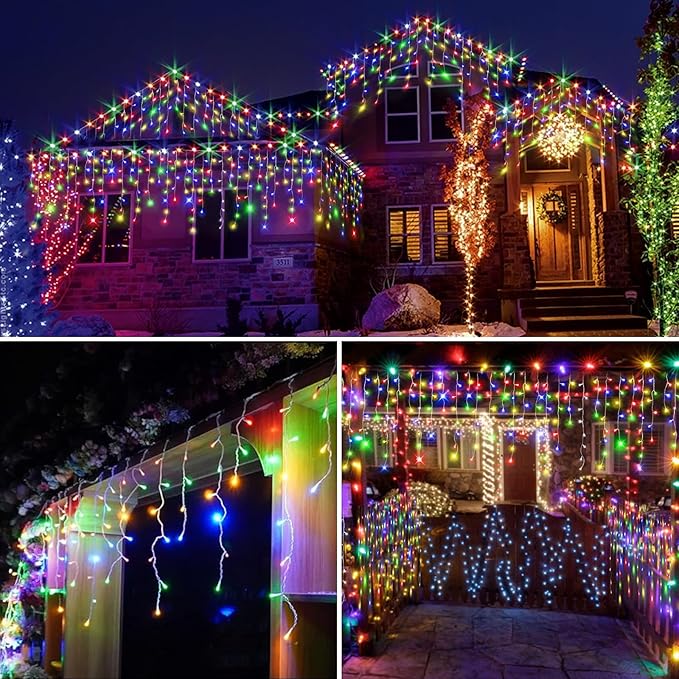 164FT Christmas Lights Outdoor Decorations 1512LED Fairy String Light 12 Lighting Modes with Timer Memory Waterproof Christmas Light for Yard Roof Party Holiday Wedding Garden Decor