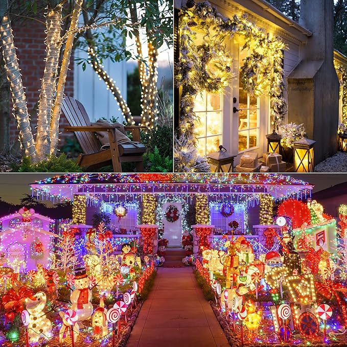 Color Changing Christmas Lights, 338ft 1000 LED Warm White & Multicolor Christmas String Lights with Remote, 11 Modes Fairy Twinkle Lights for Party Garden Holiday Weddings Xmas Tree Decorations