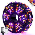 JMEXSUSS 400 LED Halloween Lights Outdoor Indoor, 132ft Halloween String Lights Plug in, Orange and Purple Light for Yard Tree Porch House