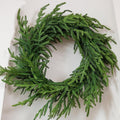 26" Norfolk Pine Wreath Real Touch Christmas Wreath for Front Door Winter Wreaths for Walls Windows Porches Indoor Outdoor Christmas Xmas Decorations Holiday Decor