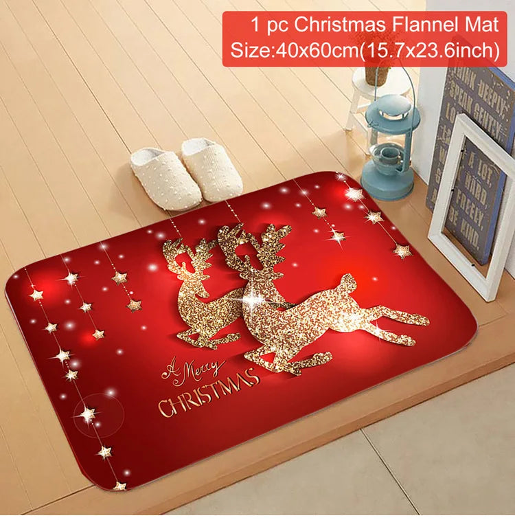 Christmas Door Mat Santa Claus Outdoor Carpet Merry Christmas Decorations For Home 2025 Navidad Xmas Ornament New Year 2026
