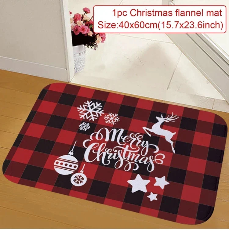 Christmas Door Mat Santa Claus Outdoor Carpet Merry Christmas Decorations For Home 2025 Navidad Xmas Ornament New Year 2026