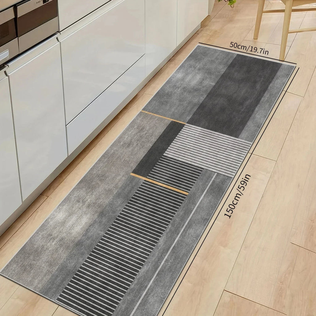 VIKAMA Minimalist Geometric Rugs Ideal For Hallways, Kitchen Mats, And Entrance Hall Doormats Durable And Easy-Care Home Décor