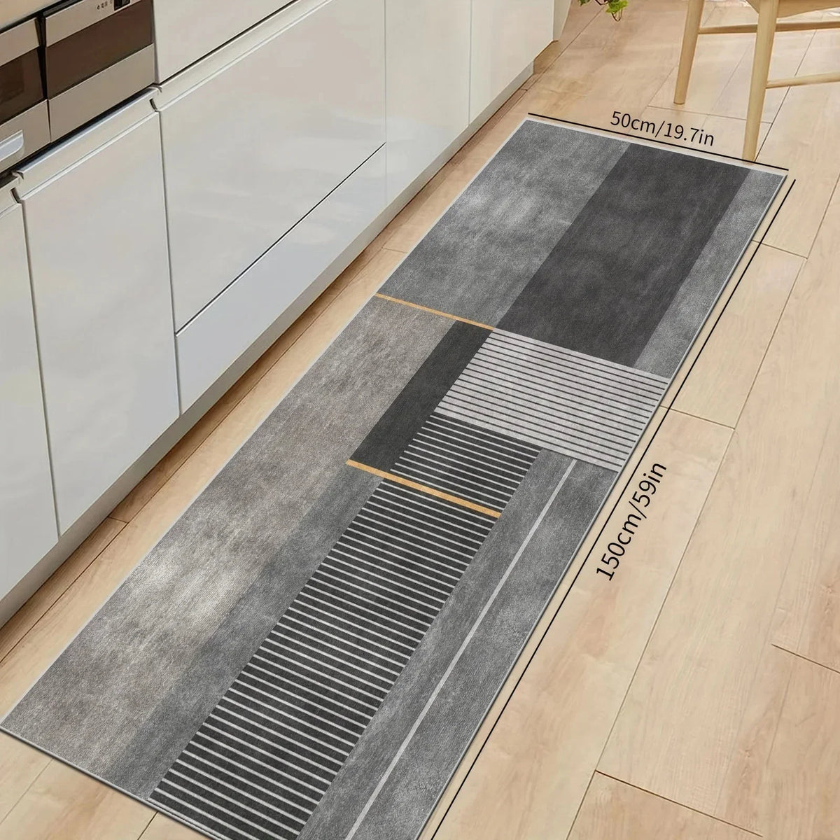 VIKAMA Minimalist Geometric Rugs Ideal For Hallways, Kitchen Mats, And Entrance Hall Doormats Durable And Easy-Care Home Décor