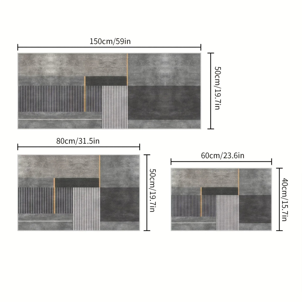 VIKAMA Minimalist Geometric Rugs Ideal For Hallways, Kitchen Mats, And Entrance Hall Doormats Durable And Easy-Care Home Décor