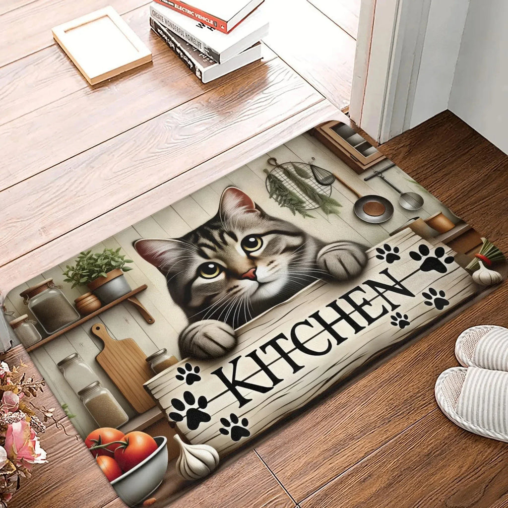 KittenThemed Door Mat Is Anti Slip and EasyTo Clean Home Decorations Can Be Placed At The Entrance of The Bathroom or Bedroom