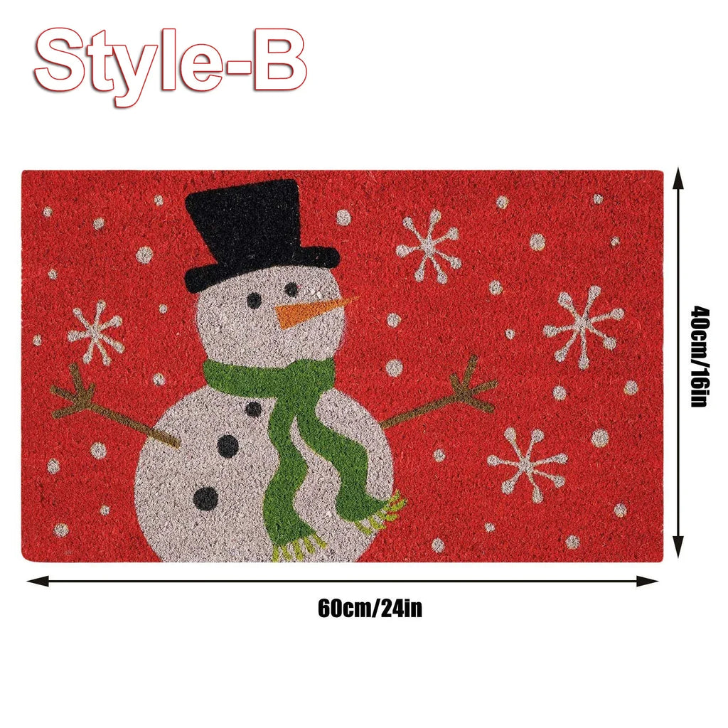 Christmas Door Mat Outdoor Welcome Mat For Front Door, Entryway Christmas Carpet, 60X40CM Inch Door Mats, Anti-Slip Rug For Home