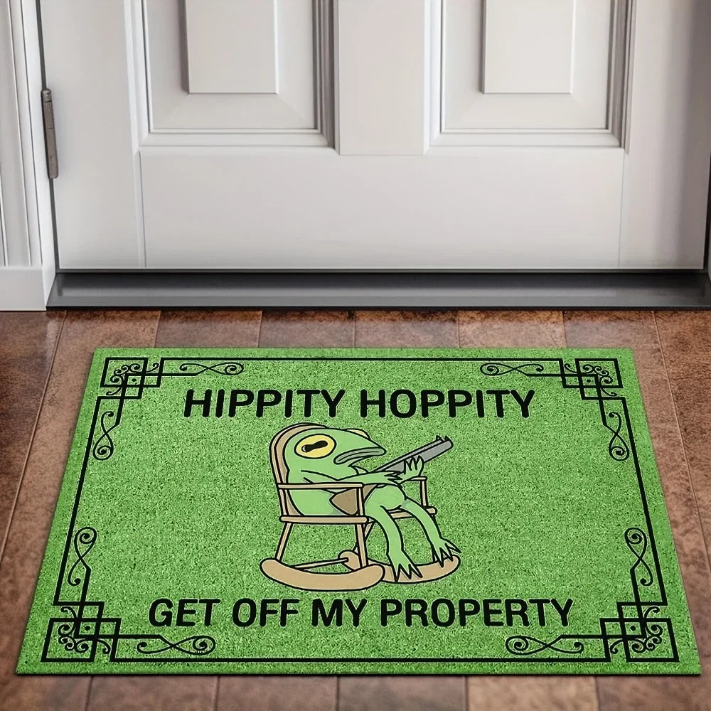 VIKAMA Leisure Frog Carpet Green Doormat Welcome Mat Outdoor Carpet Lightweight Living Room Carpet Rug For Bedroom  Home Decor