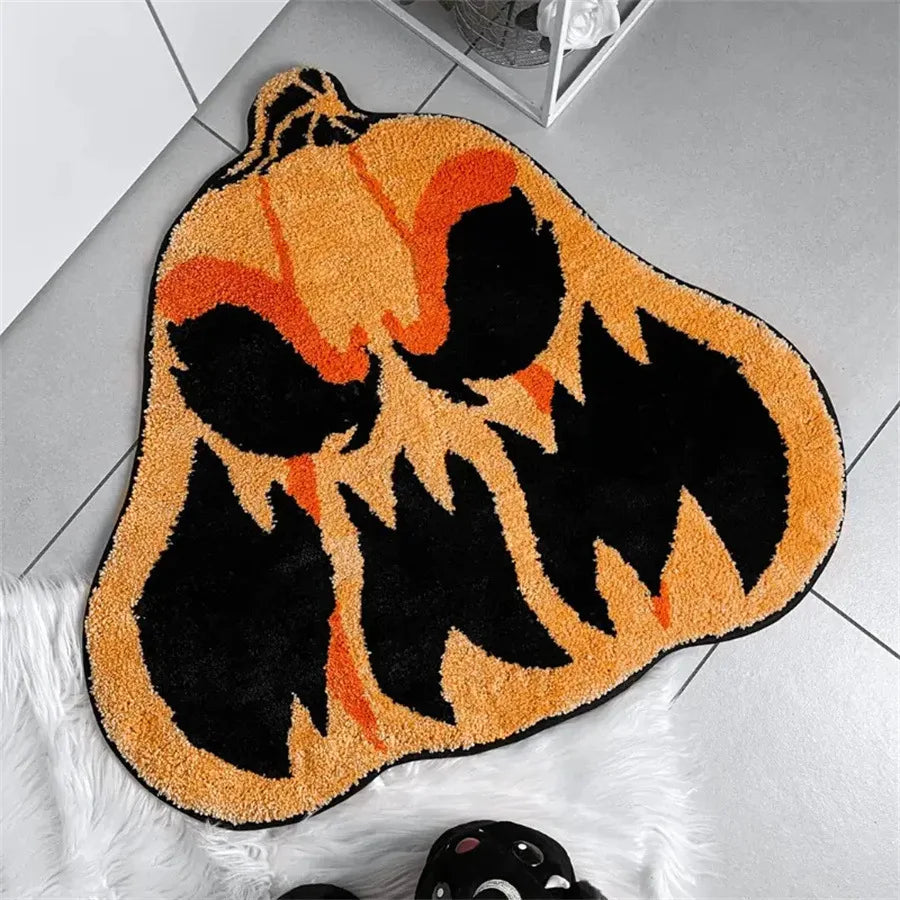 VIKAMA Halloween Ghost Carpet Comfortable Soft Imitation Cashmere Home Decor Bedroom Decor Rug Entrance Hall Doormat
