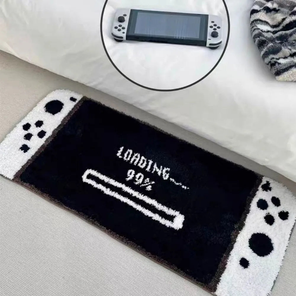 VIKAMA Game Controller Shaped Rug Cartoon Plush Bedroom Children's Room Play Area Decorative Floor Mat Home Decor