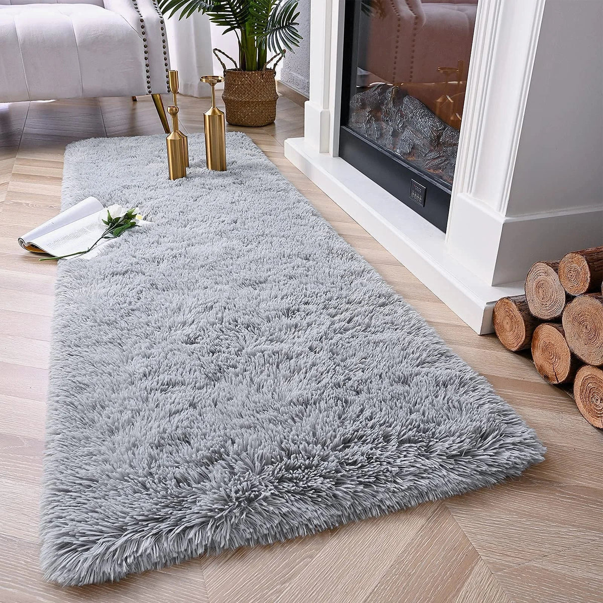 VIKAMA Soft Running Rug, Plush And Fluffy Bedroom And Living Room Carpet, Nursery And Children's Room Floor Mat For Home Decor