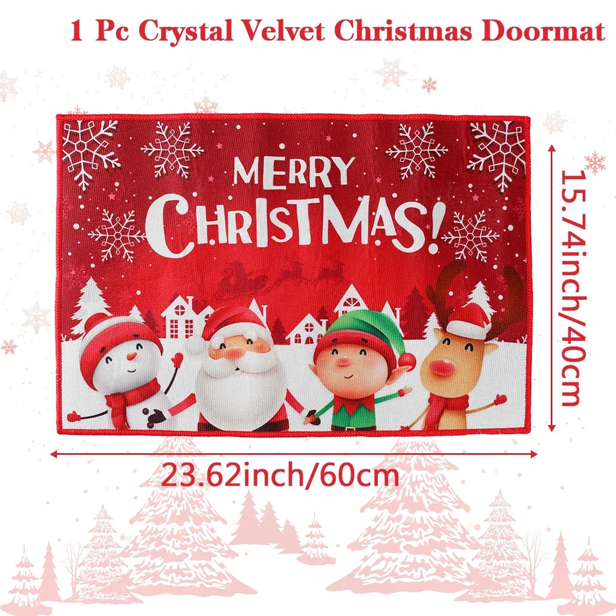Christmas Door Mat Santa Claus Outdoor Carpet Merry Christmas Decorations For Home 2025 Navidad Xmas Ornament New Year 2026