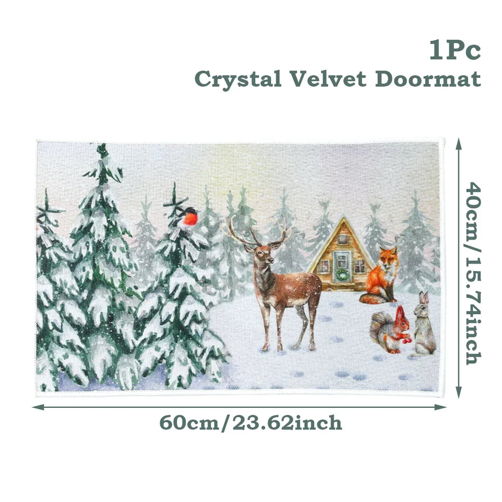 Christmas Door Mat Santa Claus Outdoor Carpet Merry Christmas Decorations For Home 2025 Navidad Xmas Ornament New Year 2026