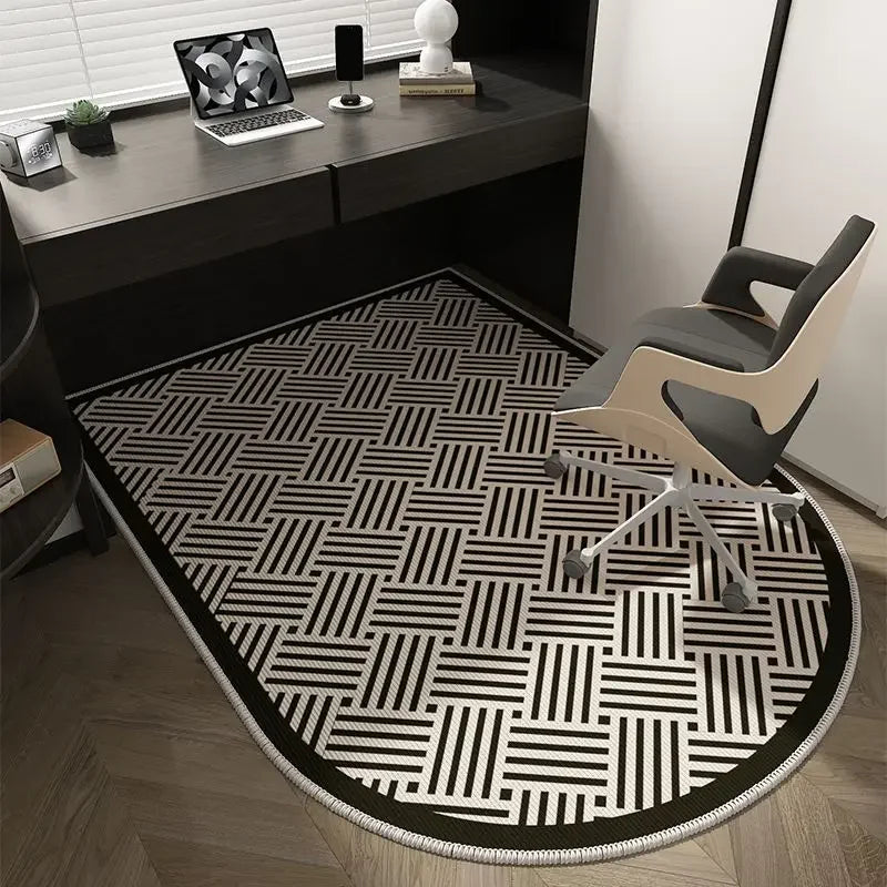 VIKAMA Computer Chair Floor Mat Luxury Office Computer Swivel Chair Floor Mat Bedroom Dresser Carpet Home Decor Hall Door Carpet